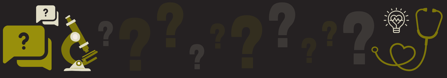 FAQ Banner with question marks